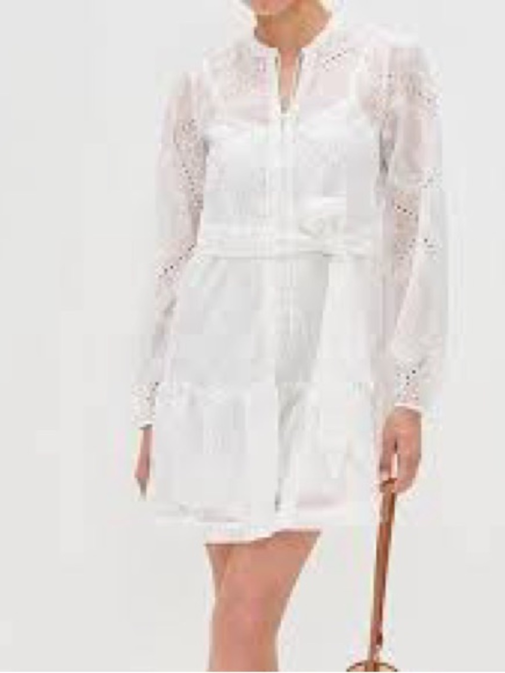 Hill House White Eyelet Tie-Waist Yara Mini Dress